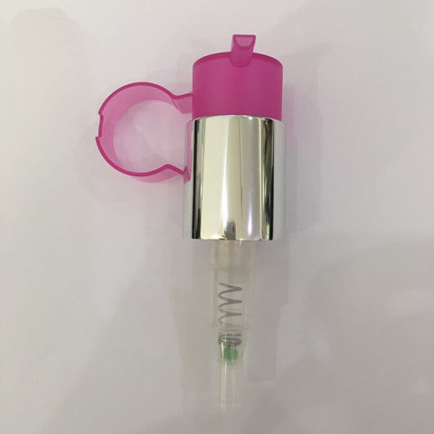 28/415 Clip Lock Cosmetic Bottle Pump Plastic Lotion Pump With Aluminum Cover Closure